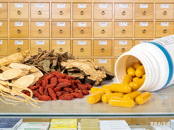 chinese herbal and westernmedicine image